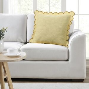 Boutique 9 Yellow Scalloped Accent Pillow
